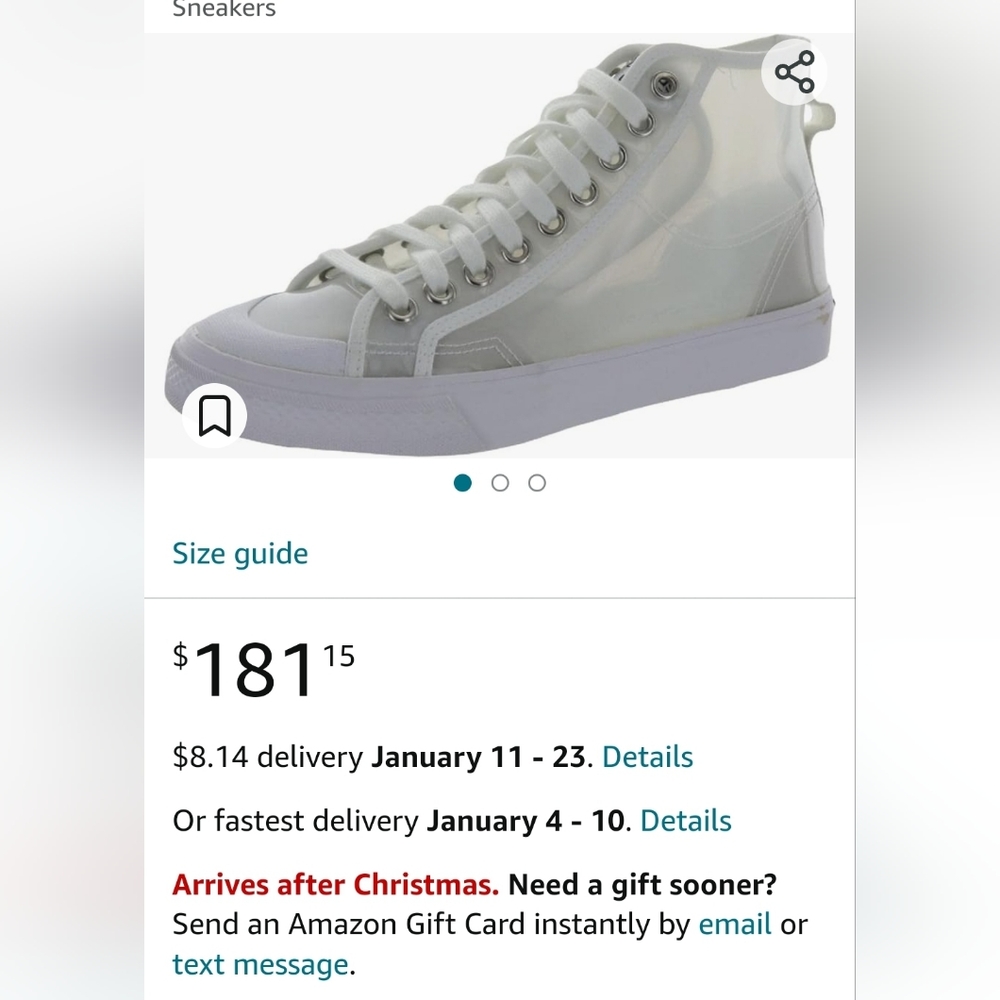 Original Adidas Nizza high top jelly sneakers